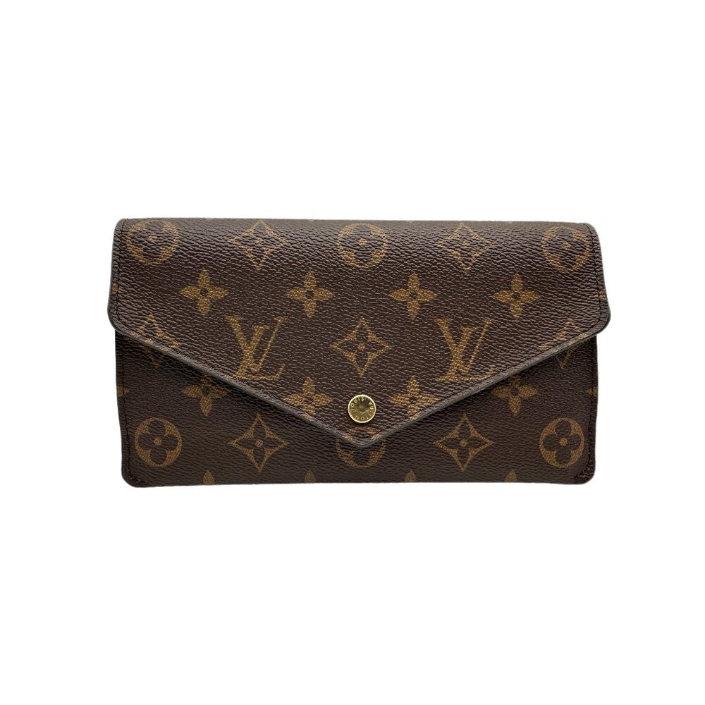 Louis Vuitton Monogram Portefeuille Sarah Wallet with Rose Red Interior